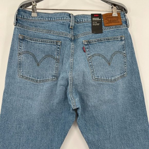 Levi's Women's Wedgie Fit High Rise Straight Leg Jeans Ankle Tango Blue sz 32x26 - Picture 8 of 12